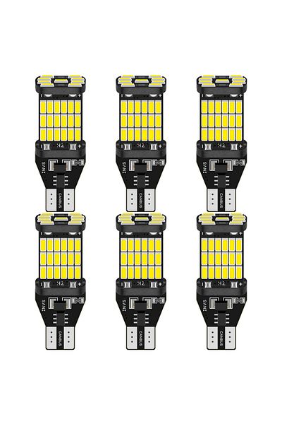 Choice 6 قطع T15 W16w 921 912 T16 T10 902 لمبات LED عالية الطاقة 45 قطعة 4014smd فائقة السطوع 1200 لومن