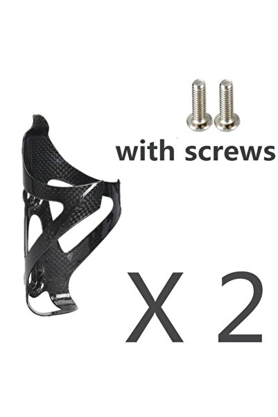 Choice1 Black Glossy 2PCS KOCEVLO Carbon Fiber Bicycle Ultralig Water Bottle ...