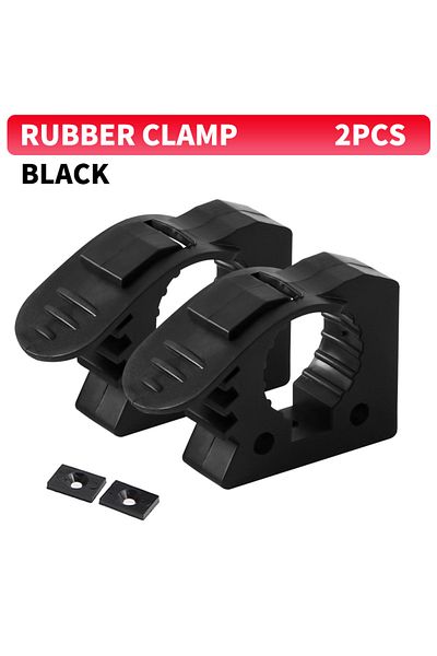 Choice 2 Black Rubber Clamp 2pcs Rubber Clamps Quick Release Mounting Clamps 30-40mm For Car Off Road Truck