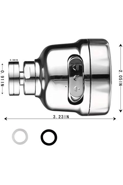 Choice Silver 360 Rotating Nozzle For Faucet Frother Sprayer 3 Modes Adjustable Faucet Aerator Sink Sprayer