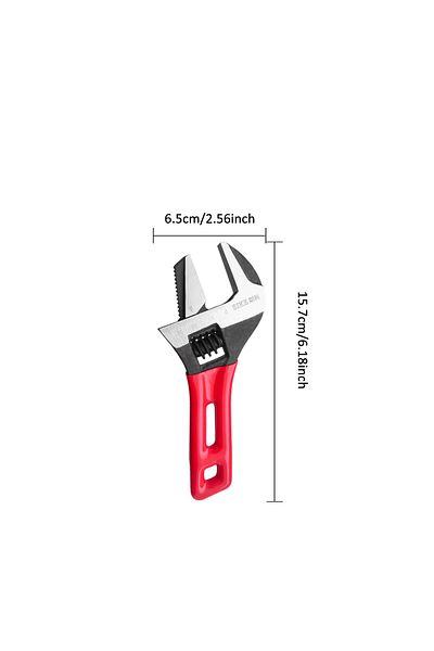 Choice 6-inch 1-pack Adjustable Wrench, 6-inch And 8-inch Large Open End Wrench, Bathroom Short Handle Wren