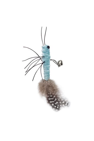 Dr.DC Blue B Teasing Cat Stick Head With Or Without Wire Stick Dragonfly Feather Cat Supplies Intera