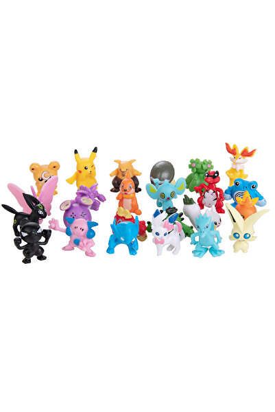 Choice 144pcs Not Repeating 24-144pcs Different Style Pokemon Anime Figure Pikachu Action Model 2-3cm Not R
