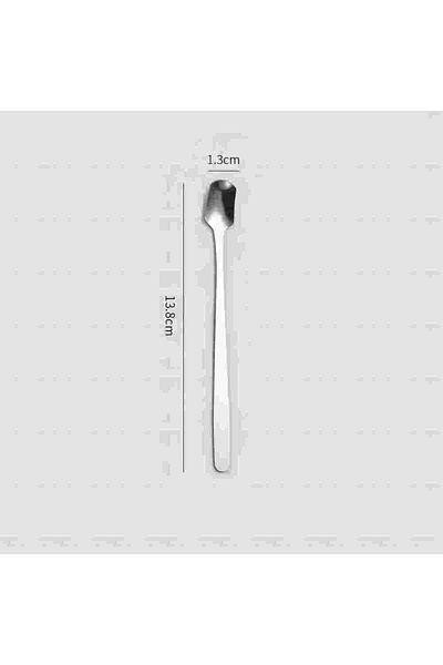 Choice S Silver 5pcs 5pcs Stainless Steel Square Head Spoon Mug Tea Spoon Golden Honey Coffee Stirring Spoo