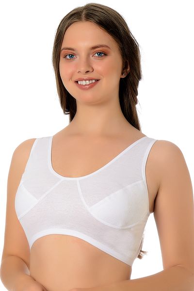 AKALA Cotton Combed Rib Soft Texture Mother Half Tank Bra 3004