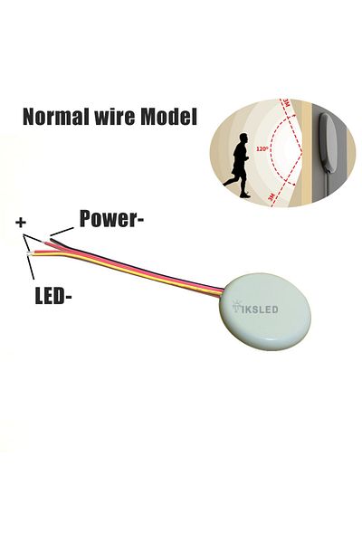 Choice 1pc Pir White Wire Radar Pir Motion Sensor Pierced Dc12v 24v Led Light Switch Infrared Human Body Au