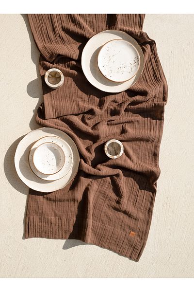 Barine Καφέ Μουσλίν Runner - 50x250