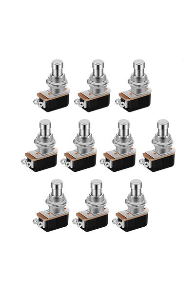Choice White Daiertek 10pcs Spst Momentary Soft Touch Foot Switch Normally Open 2 Pin Stomp Box Push Button