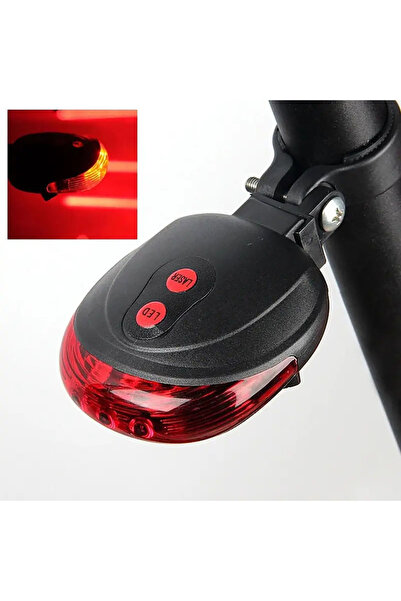 Choice مصباح خلفي للدراجة بخمسة مصابيح LED باللون الأحمر، ضوء ليزر للركوب في ...