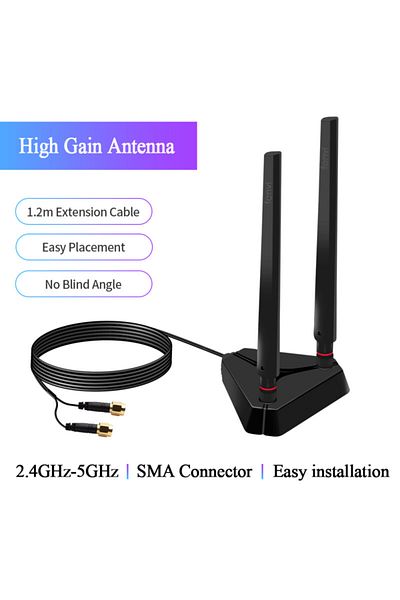 fenvi Folded Antenna Wifi Antenna Rp-sma Male Connector Dual Band 2.4ghz 5ghz For Ax210 Ax200 Pci-e Wifi N