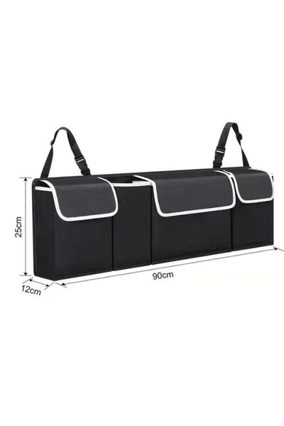 Choice منظم صندوق السيارة الأسود، حقيبة تخزين المقعد الخلفي عالية السعة ومتعد...