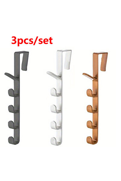 Choice 3 قطع 1/3 قطع من شماعات الملابس على باب غرفة النوم، رف تعليق الملابس ف...