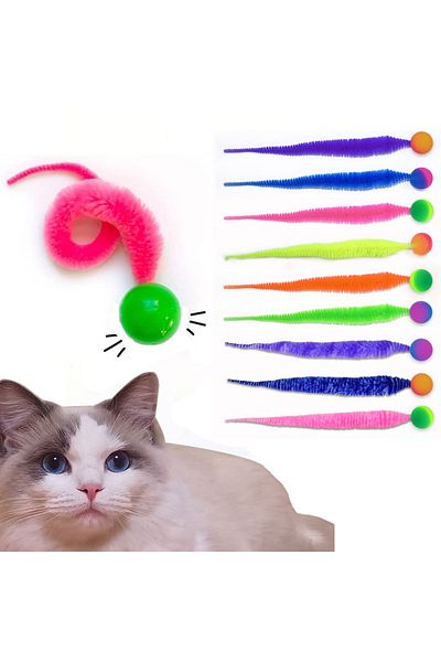 Choice Cat Interactive Toys Tickle Cat Colorful Bouncing Ball Pet Supplies Puzzle Teasing Indoor Cat Wor...
