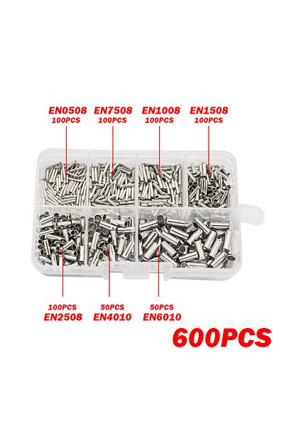 Choice 600pcs 600pcs 0.5-6.0mm2 Uninsulated Copper Terminal Bootlace Ferrules Cord End Electrical Cable Cri