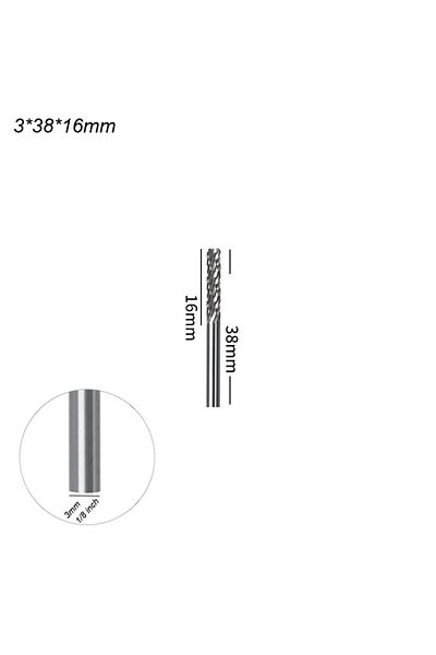 atooltour Carbide Burr A 38mm 3mm 1/8 Long Shank Drawing Carbide Burs For Dremel Tool Milling Cutter Burr Diam
