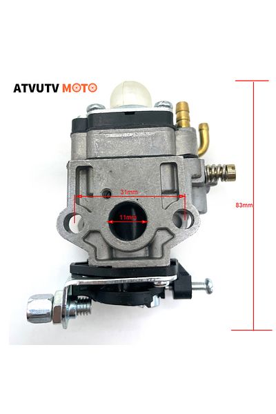 HLMORTO 11mm 11mm 15mm Carburetor Carb For 2-stroke Hedge Trimmer 22cc 26cc 33cc 34cc 43cc 49cc 52cc Brushcu