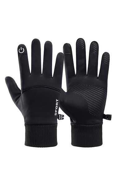 Choice L black Winter Waterproof Men's Gloves Windproof Sports Fishing Touchscreen Driving Motorcycle Ski N