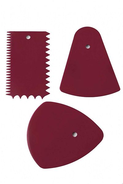 CMT 3-Piece Dough and Cream Scraper Practical Pastry Cream Set