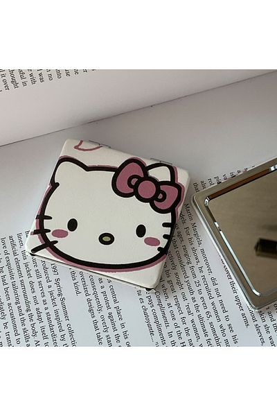 Choice Kitty B Sanrio Mirror Portable Small Mirror Hello Kitty Cinnamoroll Melody Folding Mirrors Double-si