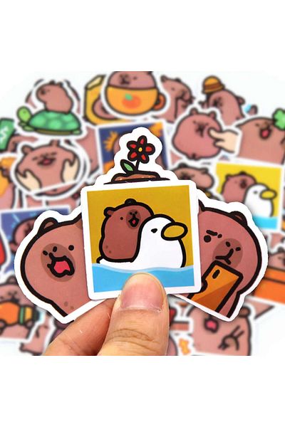 Choice 10/50/100pcs Capybaras Stickers Cartoon Cute Decals Toy Stationery Guitar Phone Bicycle Laptop Lu...