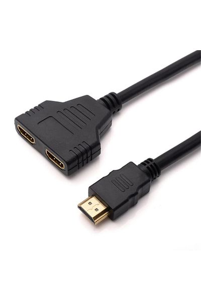 Choice 1pcs Computer Monitor Hd Cable Hdmi One In Two 30cm Hd 1080p Hdmi Splitter, One Input To Two Output