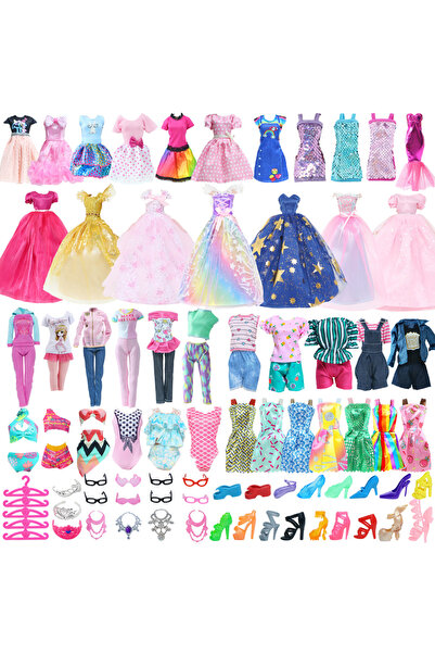 Choice مجموعة عشوائية من 50 قطعة من إكسسوارات الدمية العصرية لدمية مقاس 11.5 ...