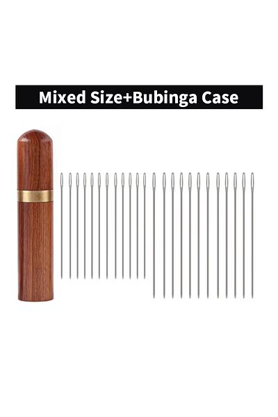 Choice Set B Wuta 12pcs Leathercraft Sewing Needles Large Eye Blunt Stitching Needle Harness Round-pointed