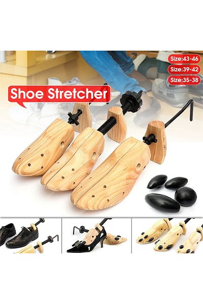 Choice Shoe Stretcher Wooden Shoes Tree Shaper Rack Pine Wood Shoe Tree Adjustable Flats Pumps Boots Exp...