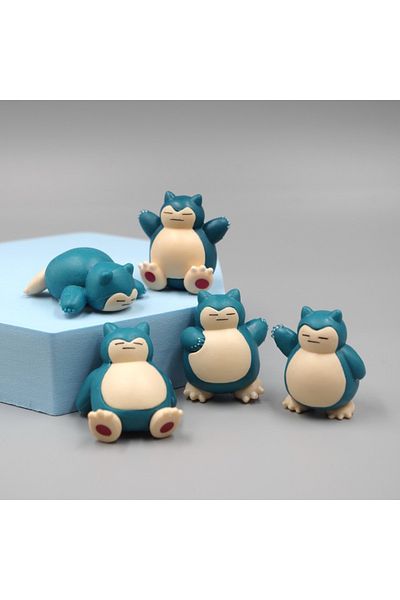 Choice 5 Pcs 5 Pcs/lot Snorlax Mini Figure 1.8-3cm Micro Landscape Cake Decoration Kawaii Ornaments