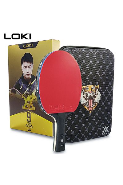 Choice مجموعة E9 Fl من Loki 9 Star Professional 5 2 مضرب تنس الطاولة الكربوني فائق الهجوم