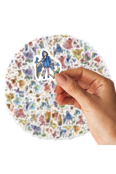 Choice 46pcs Vintage Themed Flower Fairy Graffiti Decals Decorated Notebook Water Cup Guitar Suitcase Cl...