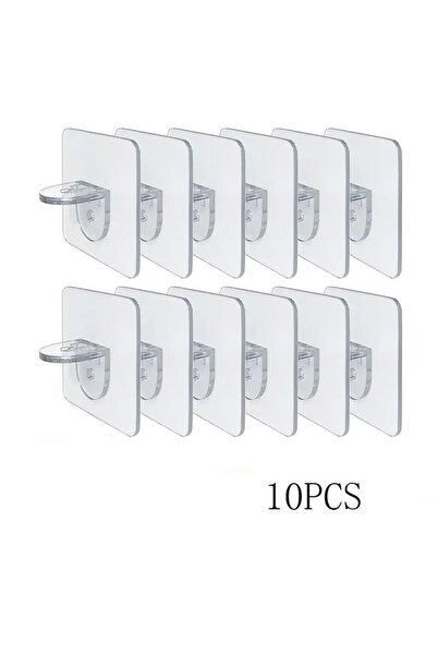 Choice 10PCs 4/10pcs Wardrobe Divider Brackets Non-Marking Sticky Kitchen Cab...