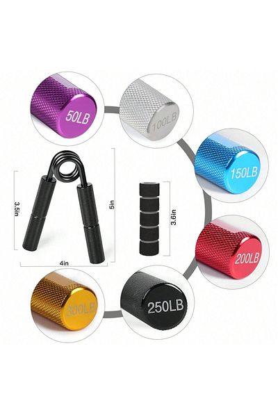 Choice 250lb 1PCS 50LB-350LB Metal Hand Gripper Strengthener Finger Exerciser Grip Strength Muscle Arms Tra