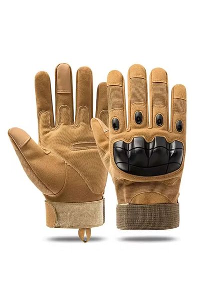 Choice L Khaki Tactical Gloves Touch Design Fitness Protection Sports Motorcycle Hunting Full Finger Walk