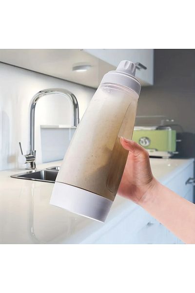 Choice White Pancake Batter Bottle Battler Mixer With Blender Ball Wire Whisk For Restaurant Baking Pancake