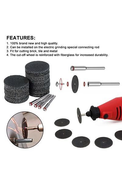 Choice 11/21/54pcs Abrasive Cutting Disc 32mm With Mandrels Grinding Wheels For Dremel Accesories Metal ...