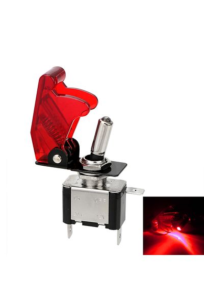 AINYSZIN Red 12v Spst Toggle Rocker Switch Led Light For Ignitions Boost Marine Boat Racing Car Switch Light