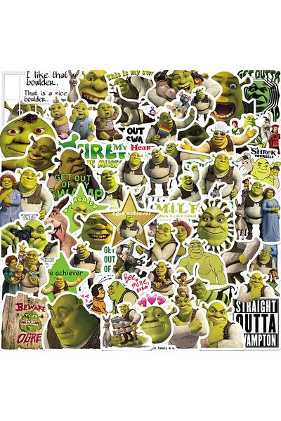 Choice 52pcs All 52pcs Cartoon Monster Shrek Graffiti Sticker Diy Suitcase Laptop Suitcase Guitar Star Stic