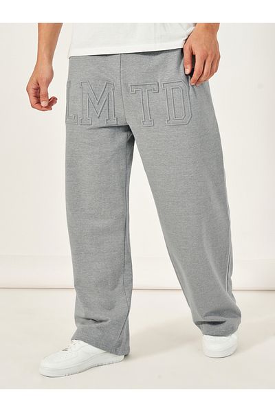 Styli Premium Wide Leg Fleece Joggers with Cording & Embroidery