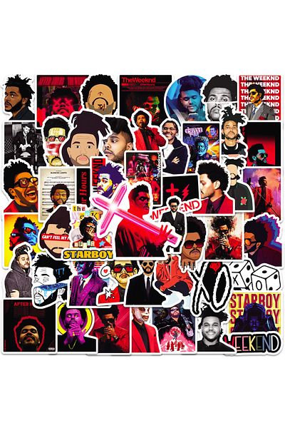 Choice 50pcs 50pcs The Weeknd Sticker Computer Phone Case Decoration Water Cup Waterproof Sticker Toy