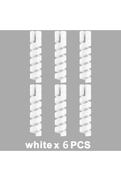Choice 6 Pcs White Cable Protector Silicone Bobbin Winder Wire Protector For Iphone Usb Charger Cord Cable
