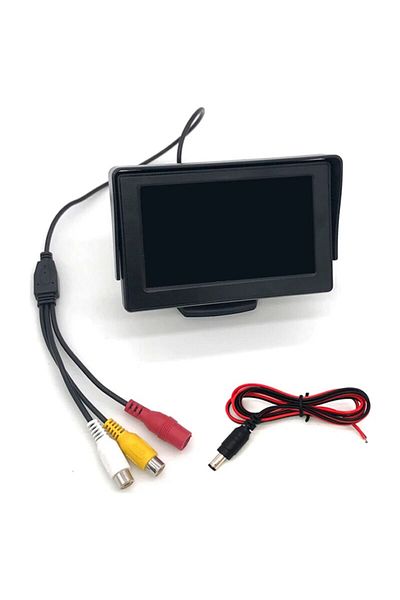EFHIPS Black 4.3in Car Display Easy To Install High-definition Reversing Image Universal Machine Display