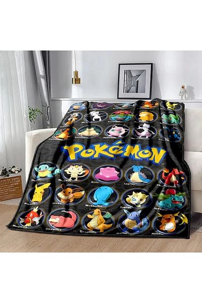 Choice 100x150cm style A Pokemon Hot Cartoon Anime Flannel Blanket Pikachu Figures Home Sofa Lunch Break Bl