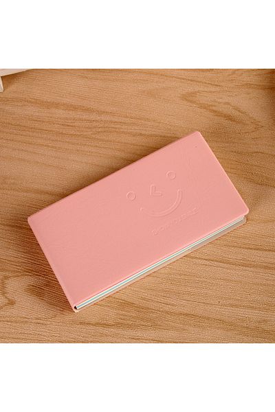 Choice Pink Hardcover Executive College Ruled Notebooks - 120 Sheets, Portable Long Strip Memo Pad With Smi