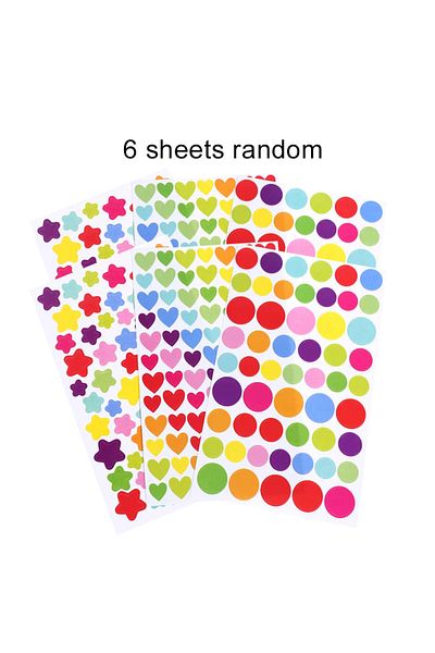 Choice 6pcs Random 6pcs Clipbook Stickers Self-adhesive Adhesive Album Decoration Accessories Diy Stickers