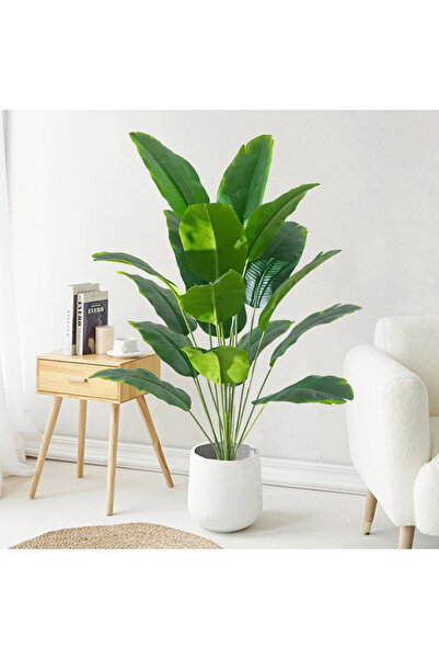 Choice 88 سم 24 ورقة 1 قطعة نباتات صناعية شجرة نخيل استوائية كبيرة نباتات موز...