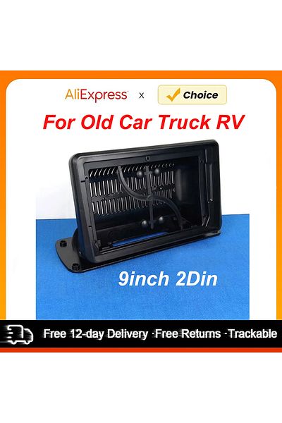 Choice 9" 2 Din Radio Fascia Frame For Old Car Truck Rv Motorhome Stereo Double Din Dash Panel Frame Trim