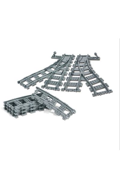 Mitty 98215-1 بدون صندوق مسارات قطار مستقيمة منحنية ملحقات سيارات مكعبات بناء مجموعات DIY 10-100 قطعة للأطفال
