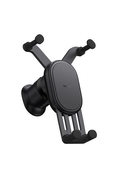 Baseus Black Car Phone Holder Gravity Auto Restorable In Car Air Vent Silicone Stand