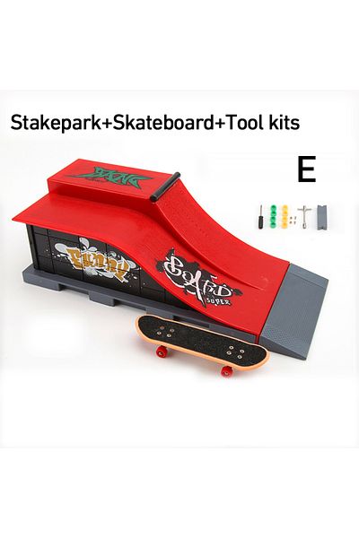 JIMITU E Sets Professional Finger Skateboard Diy Skate Park Ramp Parts Tech Deck Scene Venue Combination Se